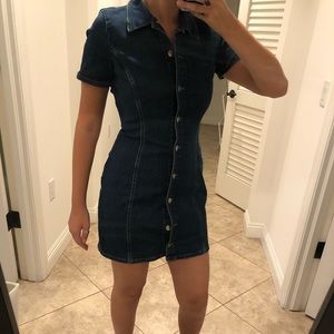 Denim Button Up Dress